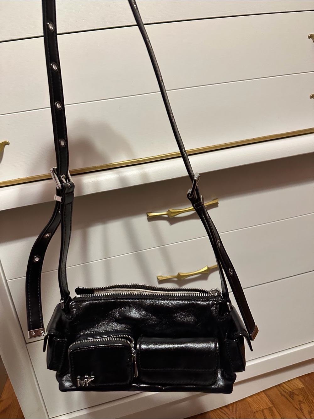 MICHAEL Michael Kors Small Black Leather Dakota Convertible Crossbody